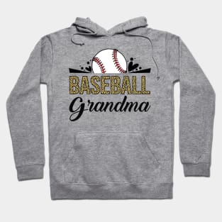 Baseball Grandma Leopard Hoodie